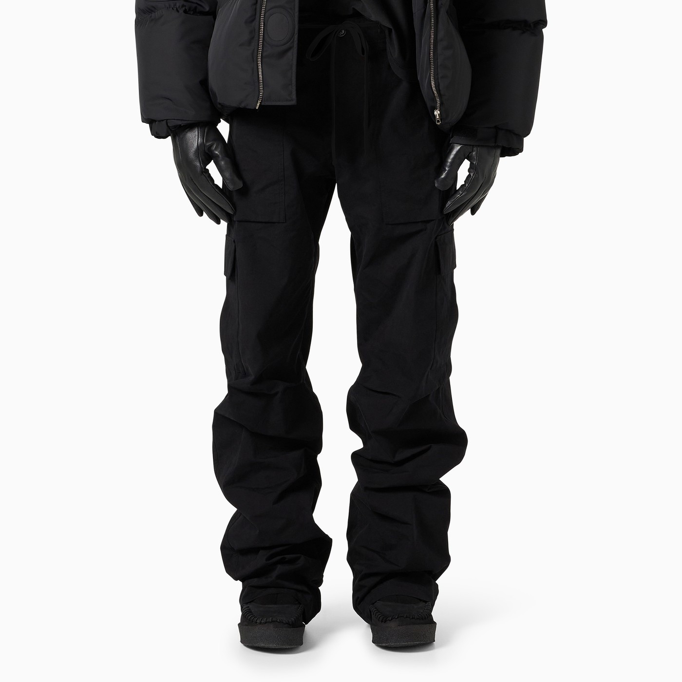 Black cotton cargo trousers | The Double F