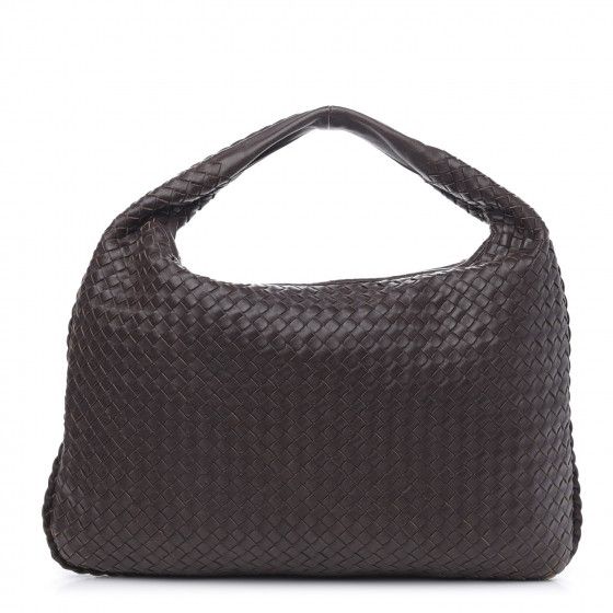 BOTTEGA VENETA Nappa Intrecciato Large Veneta Hobo Ebano | Fashionphile