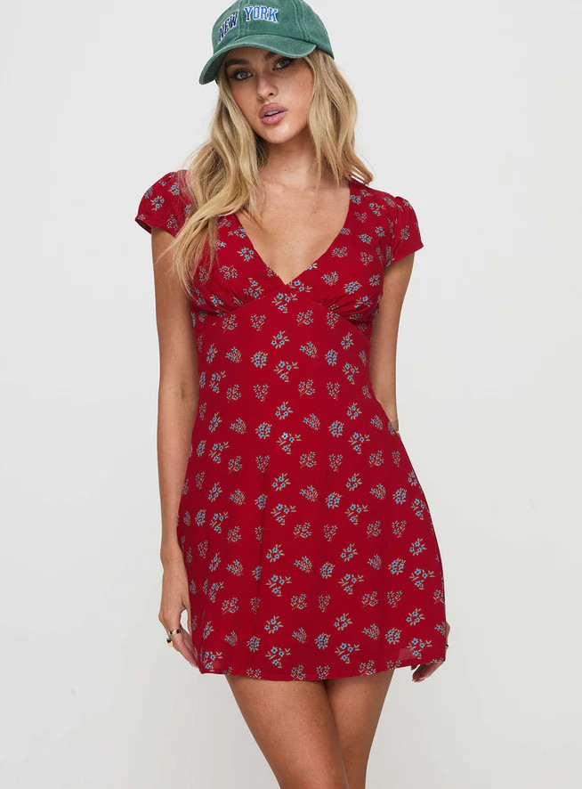 Cannelloni Mini Dress Red | Princess Polly US