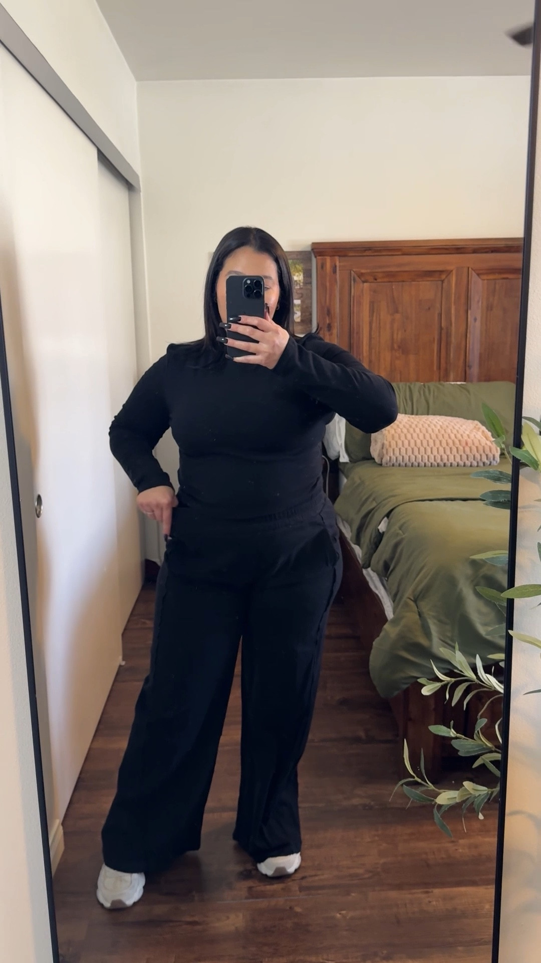 Easy casual outfits that are super comfortable and perfect for everyday, wfh outfits, errands outfits, Travel outfits, or school drop off outfits 

Black matching sets XL/ top is cropped / ribbed material 
Pants are super comfortable with pockets and elastic waistband 

Casual outfit
Midsize fashion 
Midsize outfits
Mom outfit ideas 
Travel outfit
Airport outfit 
WFH outfit 
Errands outfit 
Winter outfit 
Cozy outfit 
Lounge wear 
Matching set 

#LTKMidsize #LTKmomlife #LTKootd