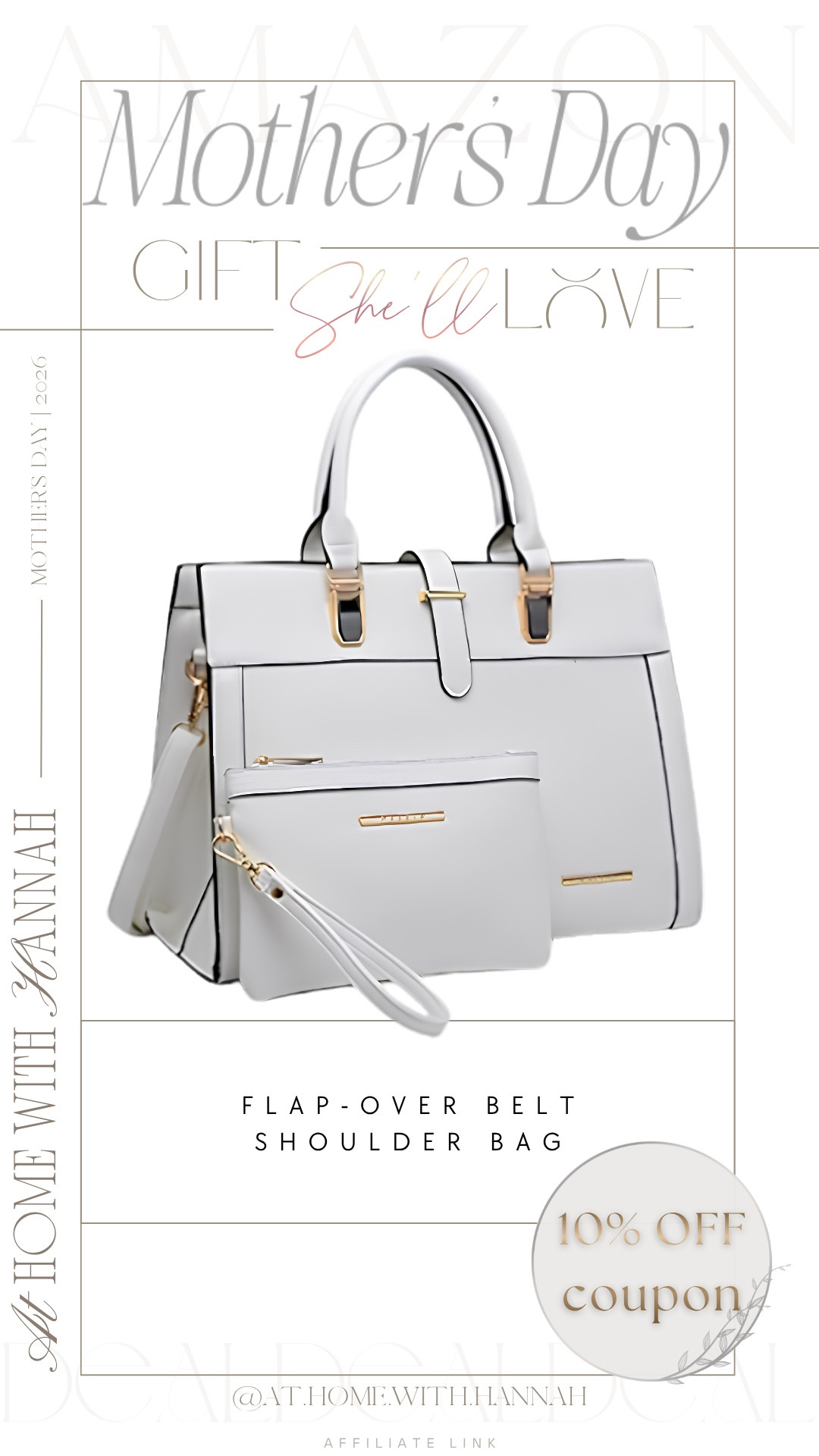 shoulder bag • Mother’s Day purse idea • everyday handbag find

This flap-over shoulder bag is such a good everyday purse option for the mom who likes a clean, structured look. It feels polished without being too dressy, and the extra pouch detail makes it feel like a more complete gift.

If you’re shopping for:
• shoulder bag for women
• Mother’s Day purse
• everyday handbag
• structured handbag
• white shoulder bag
• gifts for stylish moms
• Amazon purse finds
• affordable handbag find

This shoulder bag is linked here, and the coupon detail makes it even better if it’s still showing 🤍






•
shoulder bag for women • flap over shoulder bag • Mother’s Day purse • everyday handbag • structured handbag • white shoulder bag • gifts for stylish moms • Amazon purse finds • affordable handbag find • spring handbag • women’s accessories • gift ideas for her

#ShoulderBag #AmazonFashionFinds #MothersDayGiftIdeas #EverydayHandbag #GiftIdeasForHer
#ltkstyle #ltkfinds #ltksale

#LTKMothersDay #LTKootd #LTKSaleAlert