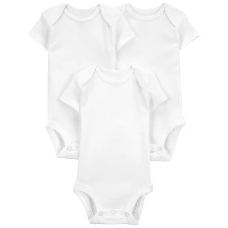 Carter's Child of Mine Baby Unisex Short Sleeve Bodysuits, 3-Pack Sizes Preemie-18 Months | Walmart (US)