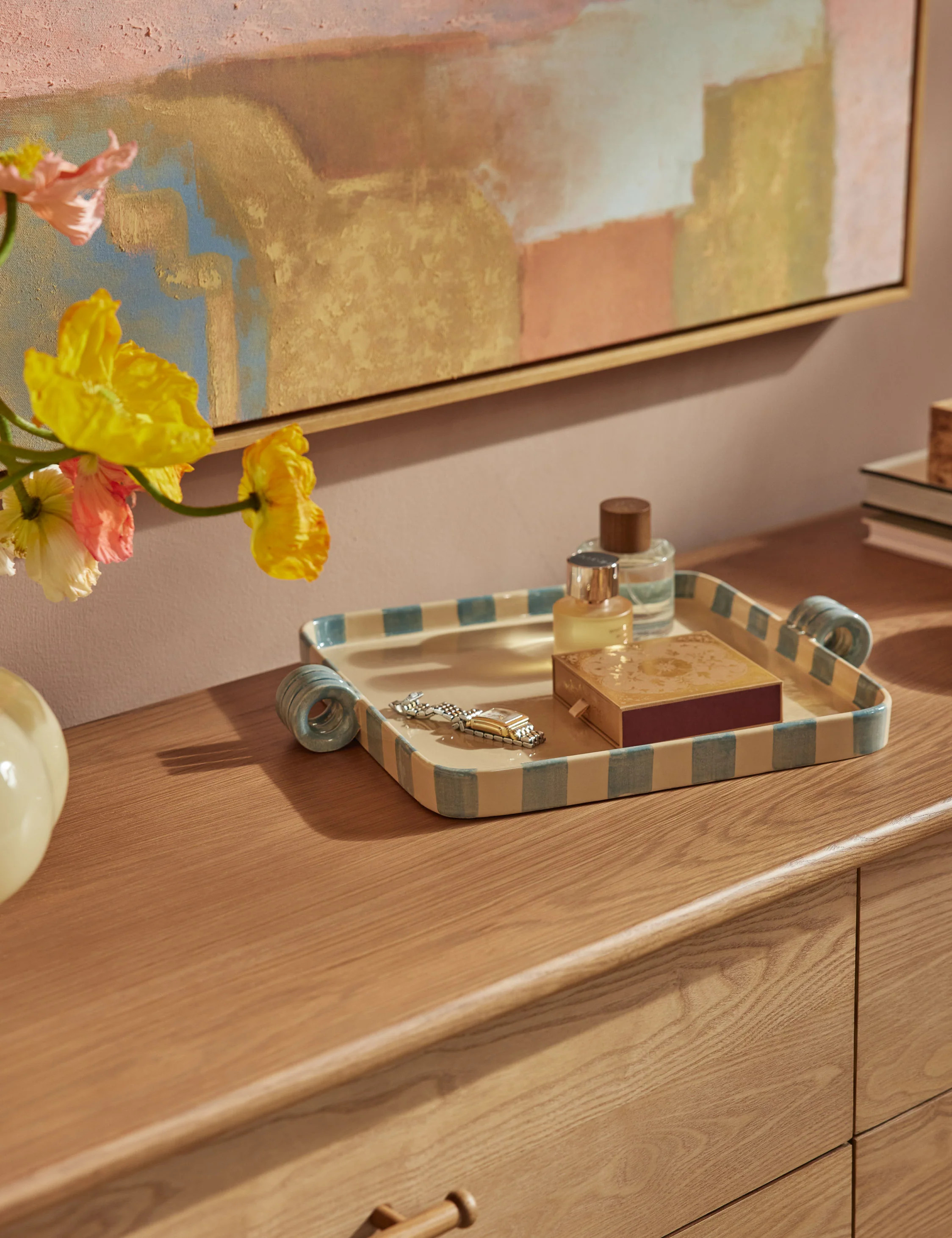 Bibbs Hand-Painted Tray | Lulu and Georgia 