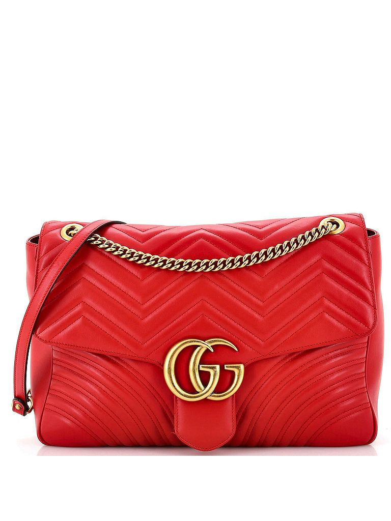 Gucci Leather Shoulder Bag: Red Bags | ThredUp