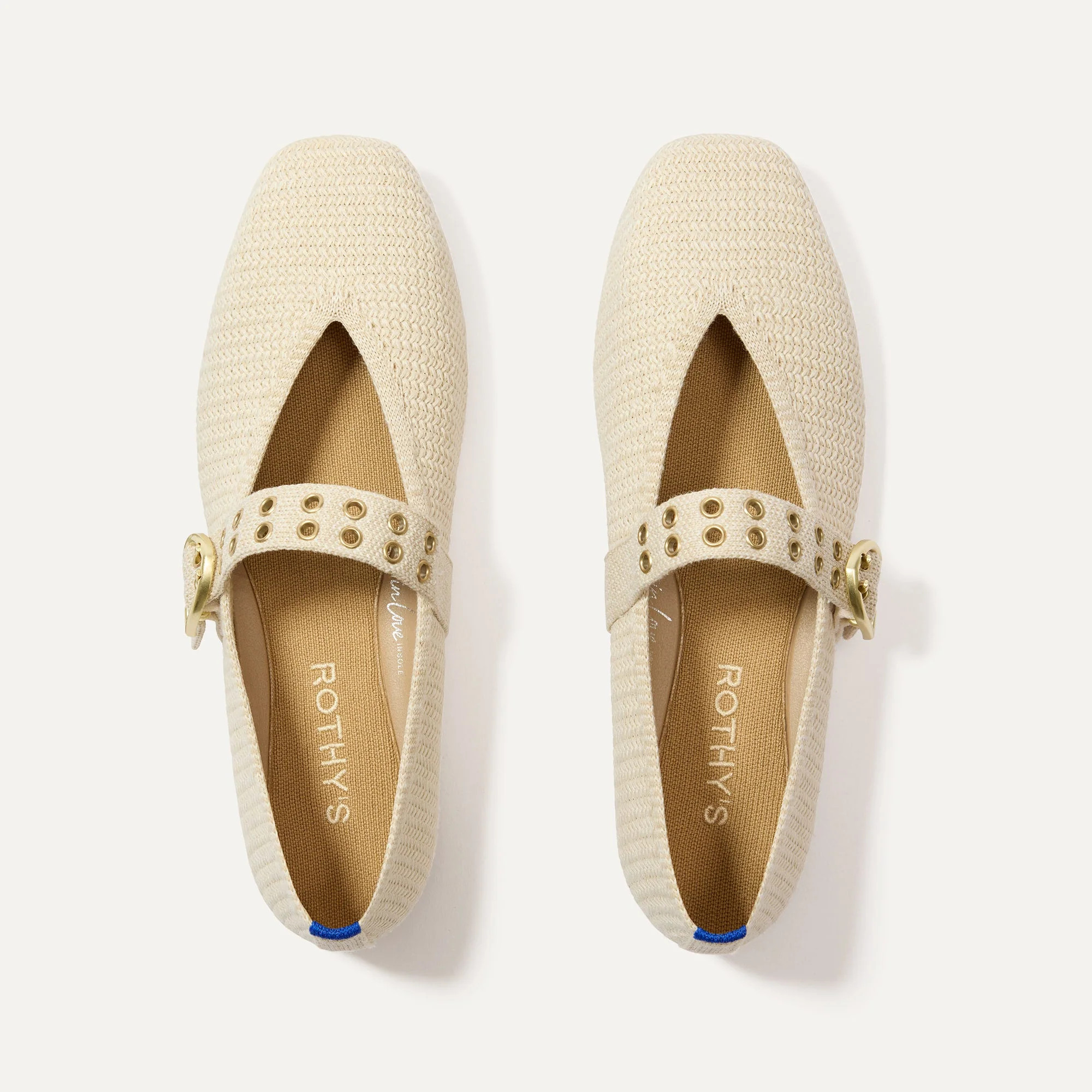 The Max Buckle Mary Jane in Cream Woven | Rothy's | Rothy's