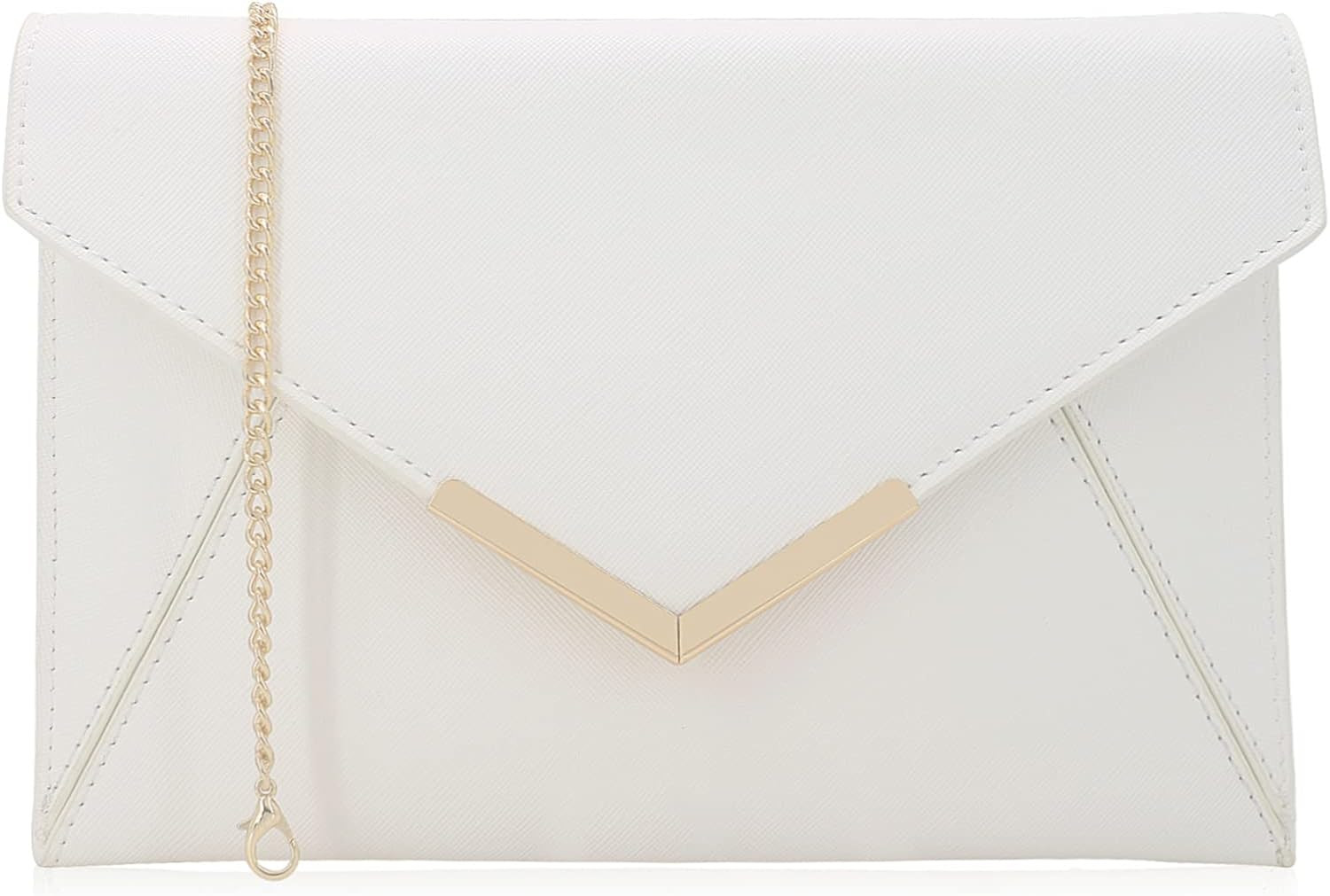 Dexmay Women Envelope Clutch Handbag Medium Saffiano Leather Foldover Clutch Purse | Amazon (US)