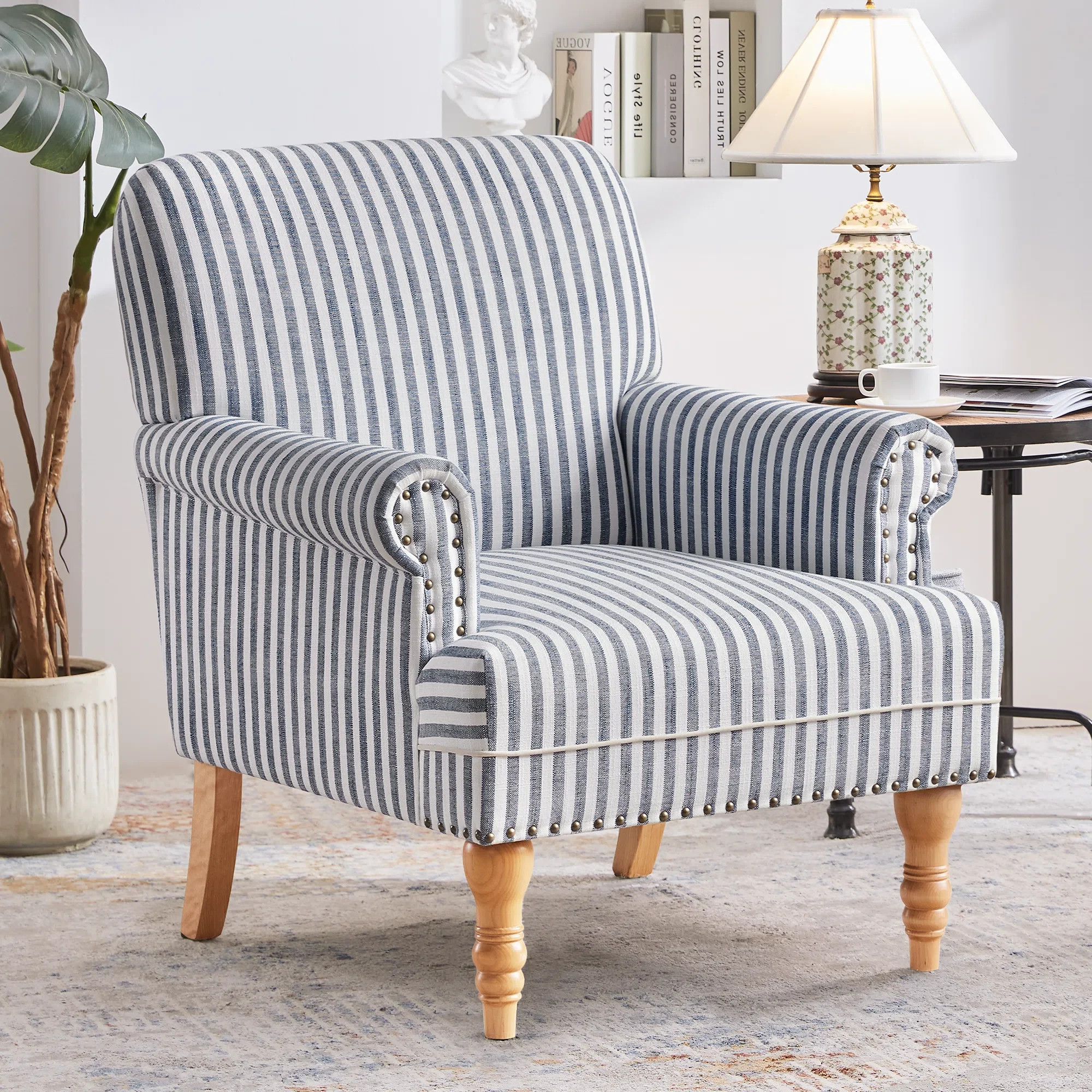 Upholstered Wooden Armchair | Wayfair North America