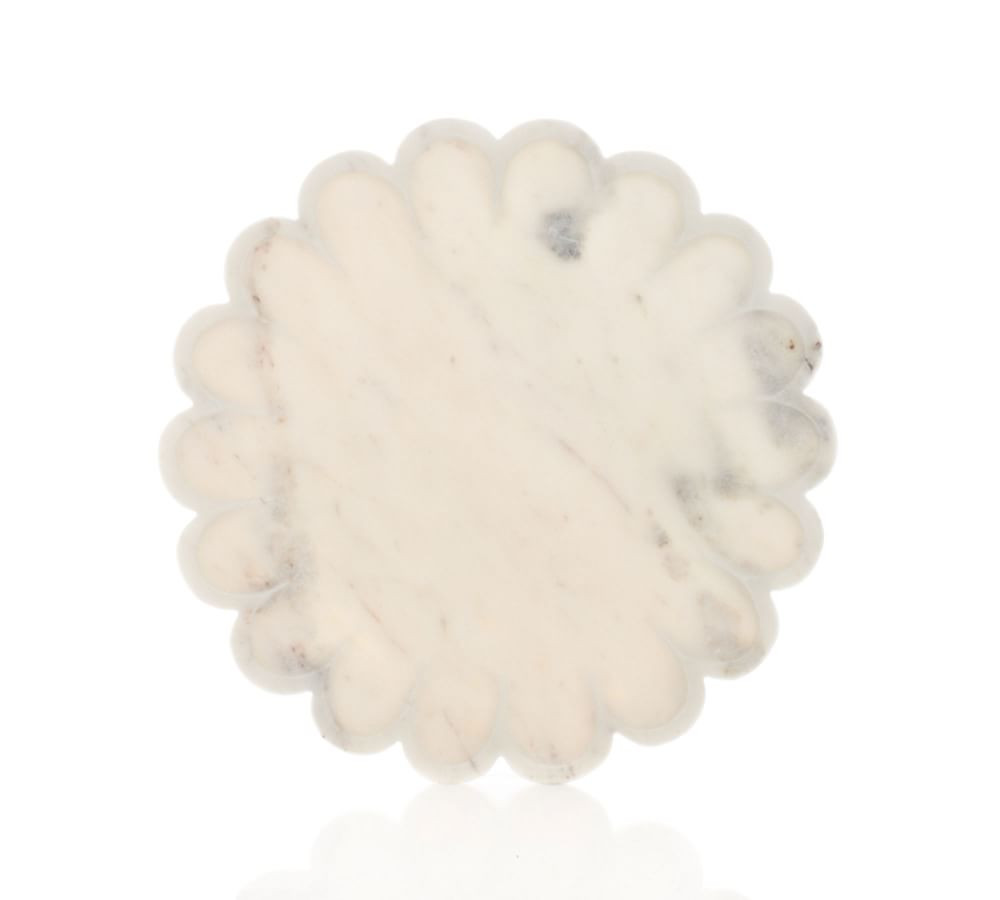 Round Marble Petal Shaped Tray, 6.5&amp;quot;W | Pottery Barn (US)
