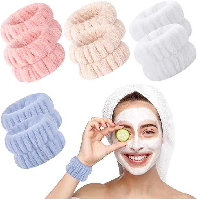 8Pcs Face Wash Wristbands Wrist Towels Bands for Washing Face Microfiber Wrist Spa Wristbands Abs... | Amazon (US)