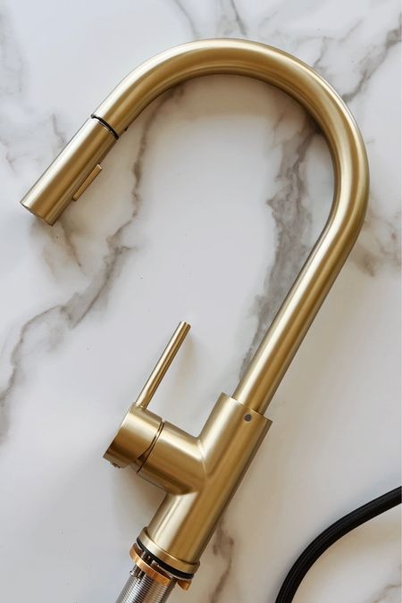 Sneak peek at our new kitchen faucet! it's the perfect gold shade - not too yellow!😍

#LTKhome #LTKfindsunder100