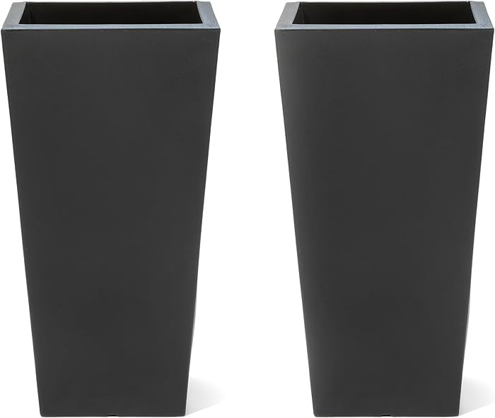 Step2 Tremont Tall Square Tapered Planter, Large Planters for Outdoor Plants, Gardening and Flowe... | Amazon (US)