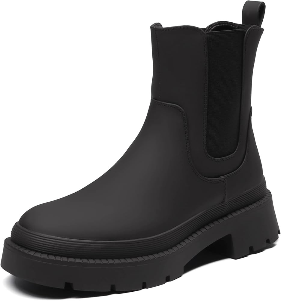 DREAM PAIRS Women's Chelsea Platform Boots Ankle Booties Shoes | Amazon (US)