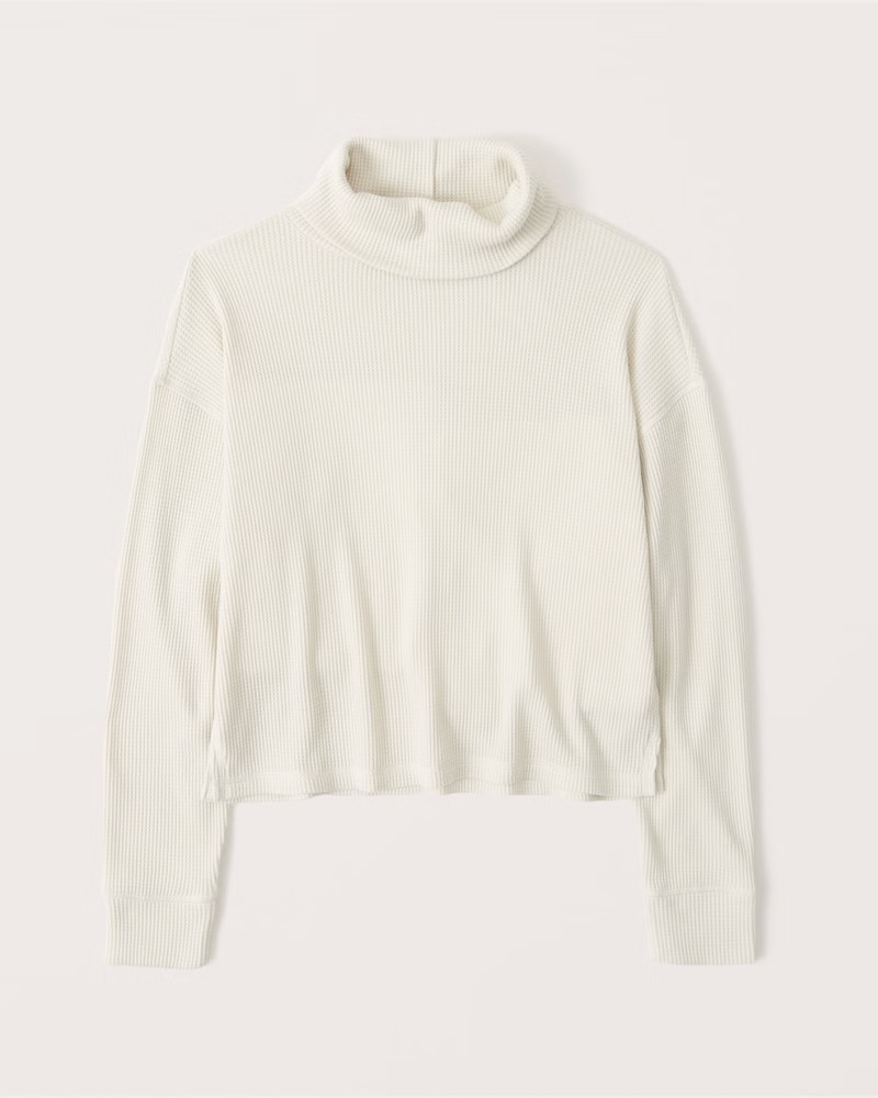 Long-Sleeve Waffle Turtleneck | Abercrombie & Fitch (US)