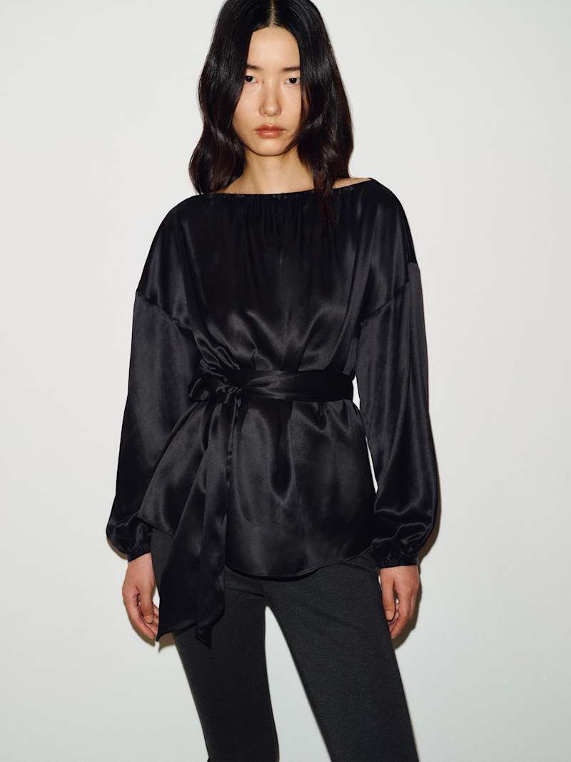 Reformation Isola Silk Top Black 4 | Reformation (Global)