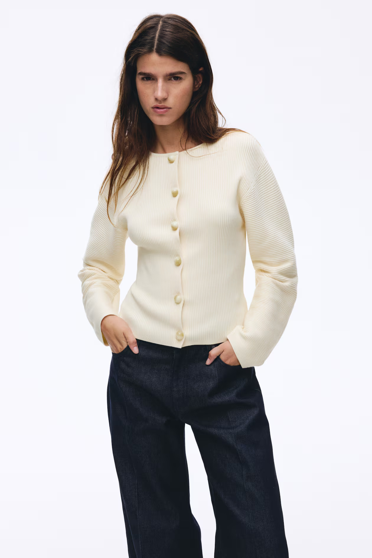 Rib-knit cardigan | H&M (UK, MY, IN, SG, PH, TW, HK)