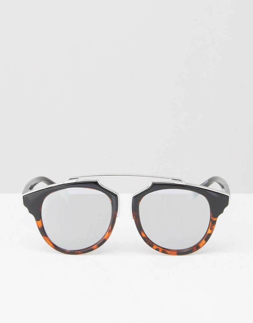 Jeepers Peepers Bridgeless Sunglasses in Black Frame | ASOS US