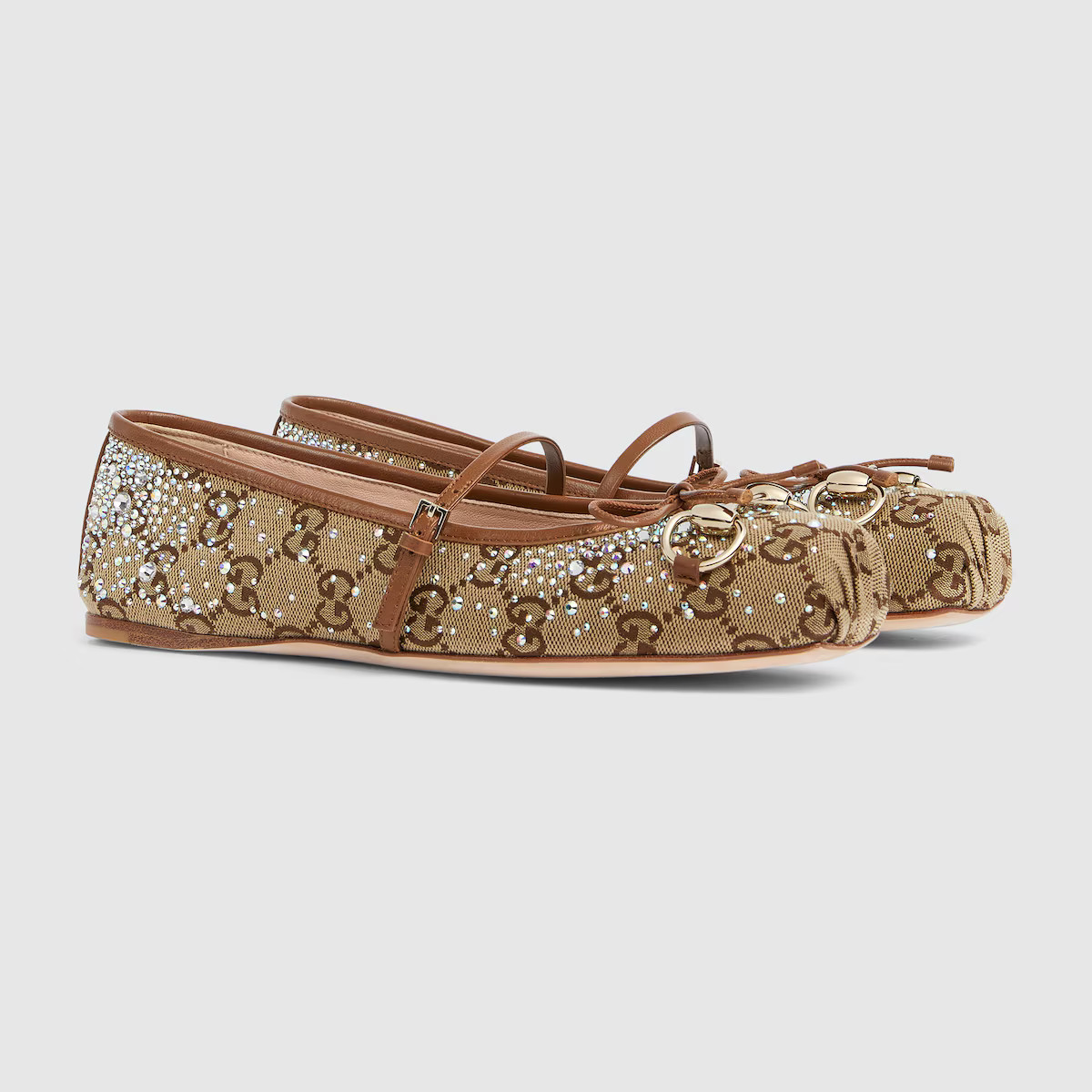 Gucci Women's GG crystal Gucci Horsebit ballet flat | Gucci (US)