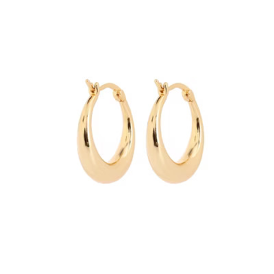 Amy and Annette 14K Gold Graduated Hoop Huggie Earring | Target