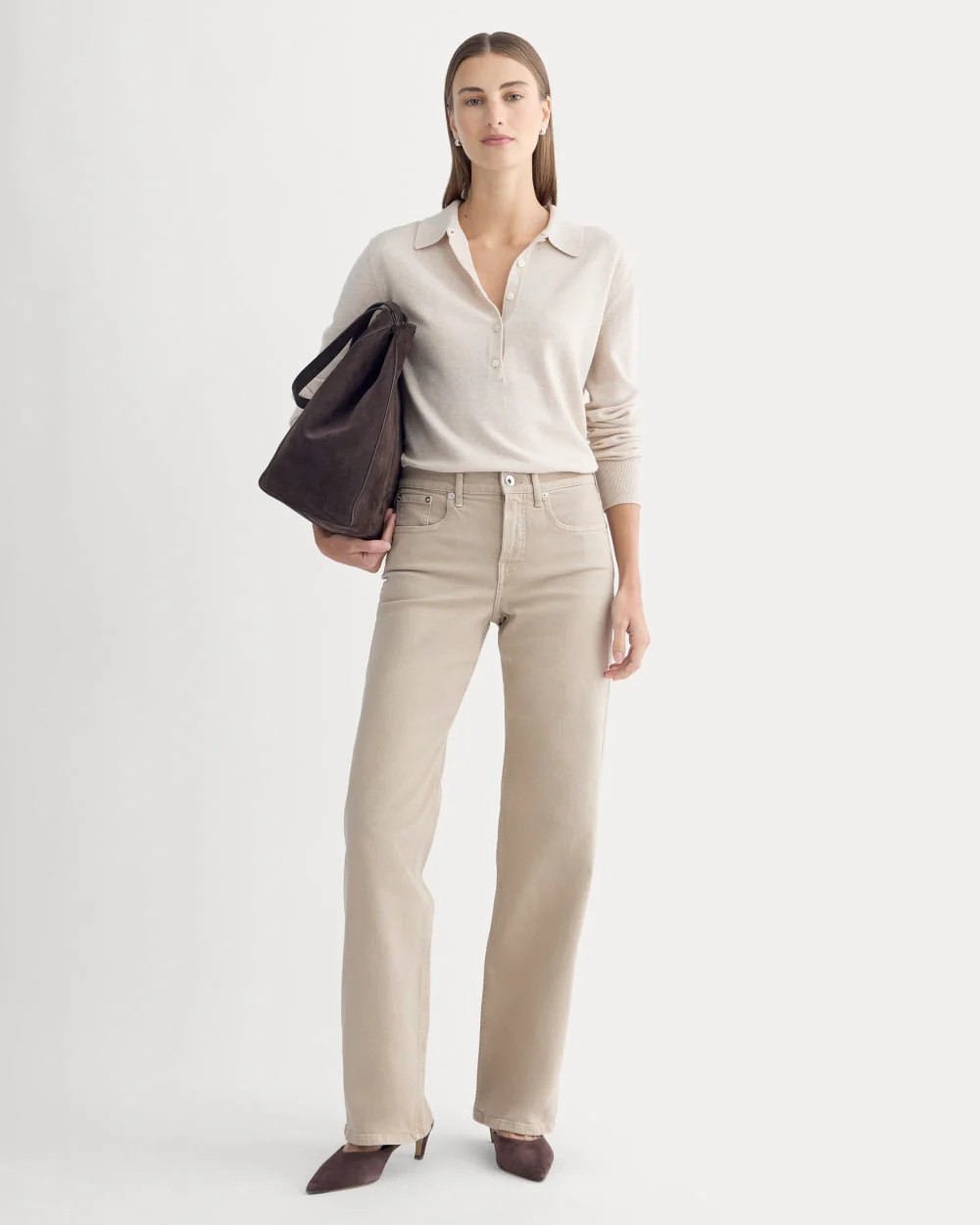 The Column Jean | Garment-Dyed Tan | 33" Inseam | Everlane