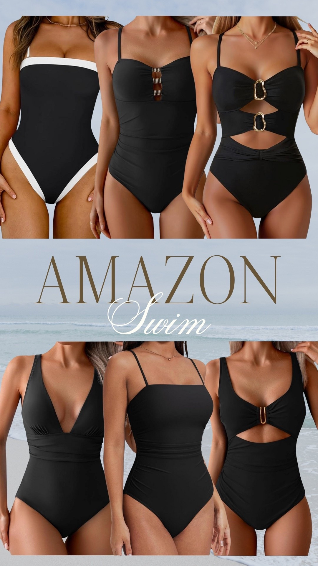 Black one piece swimsuits from Amazon! 

#LTKTravel #LTKFindsUnder50 #LTKSaleAlert