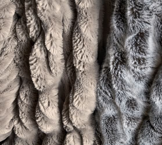 Faux Fur Ruched Throws | Pottery Barn (US)