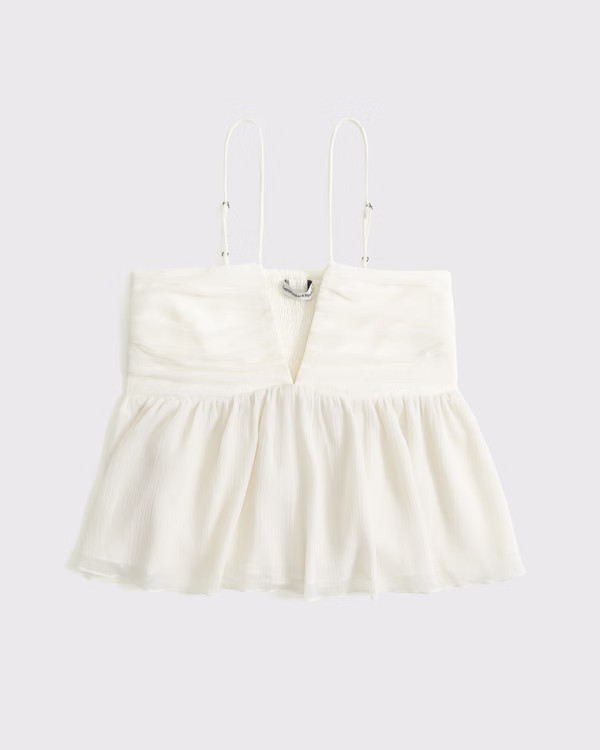 V-Neck Ruched Cami | Abercrombie & Fitch (US)