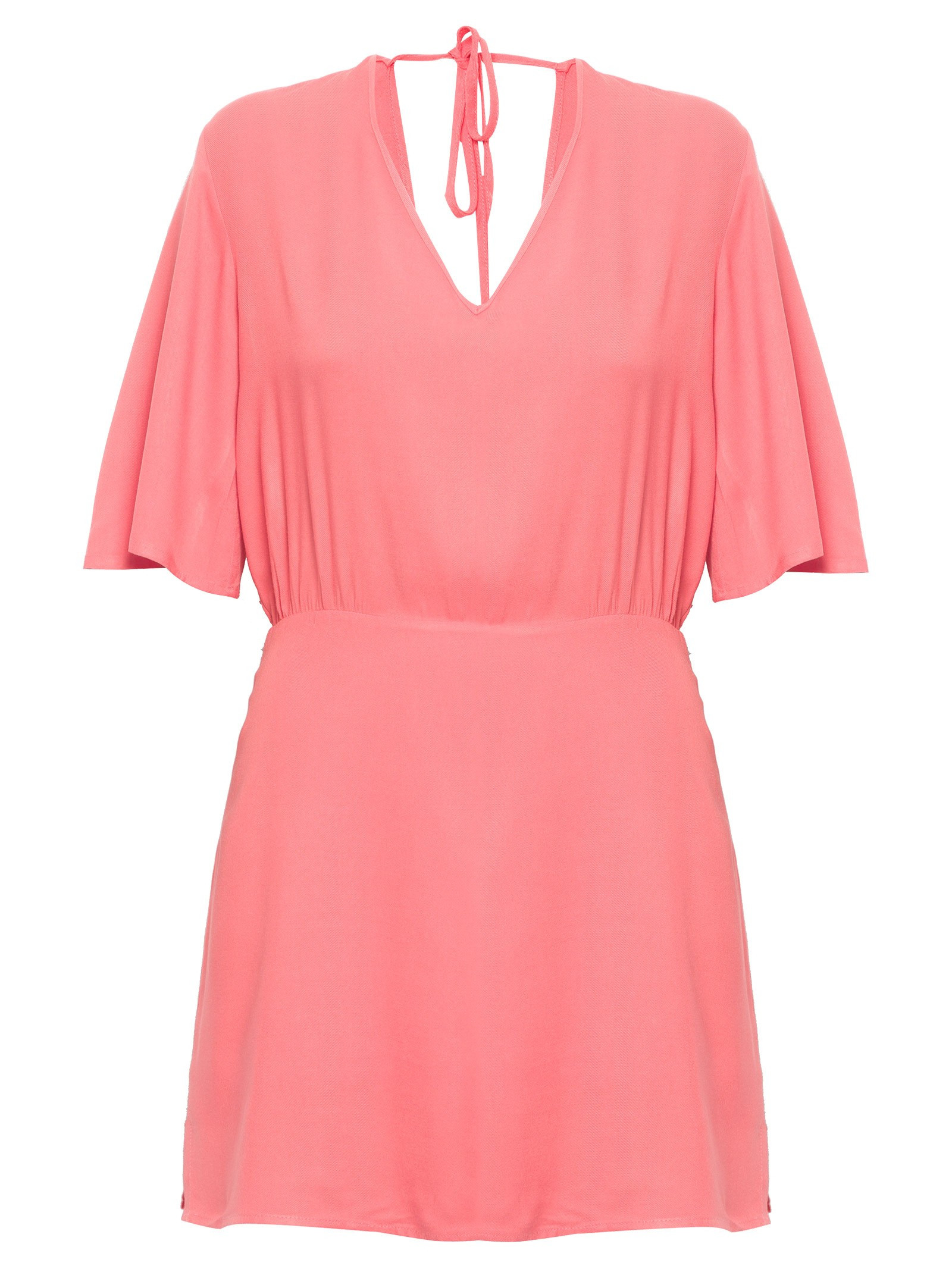 VESTIDO CURTO VISCOSE DECOTE COSTAS - LARANJA | OQVestir (BR)
