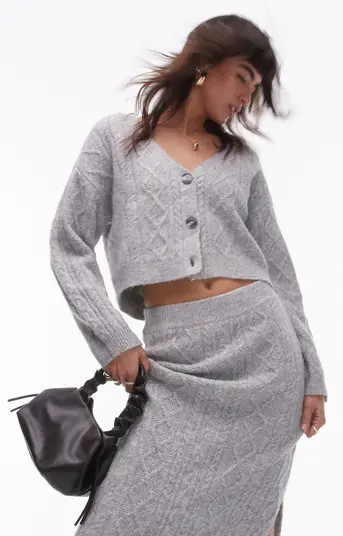 Cable Crop Cardigan | Nordstrom