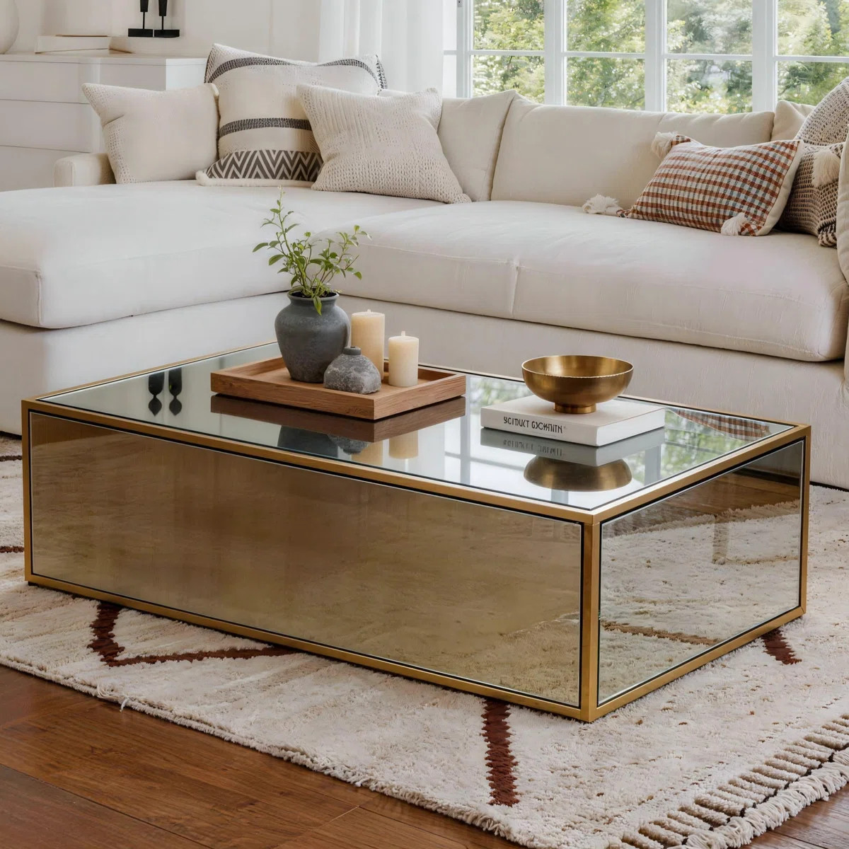 Adelais Antique Mirrored Coffee Table | Wayfair North America