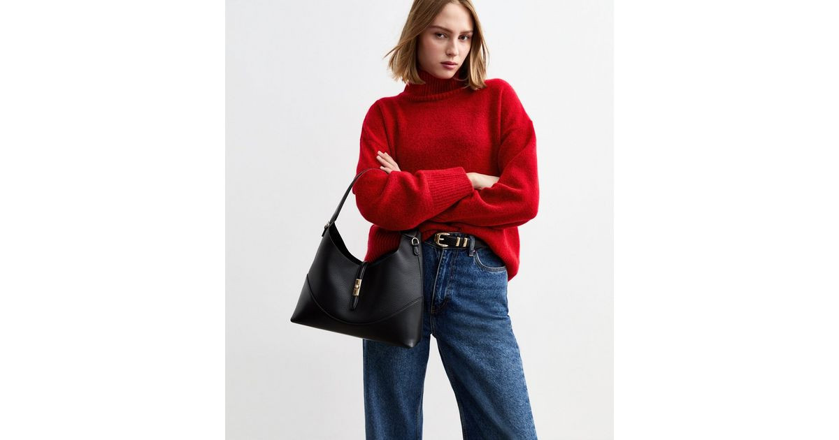 Red Knit Stand Collar Oversized Jumper
						
						Add to Saved Items
						Remove from Saved It... | New Look (UK)