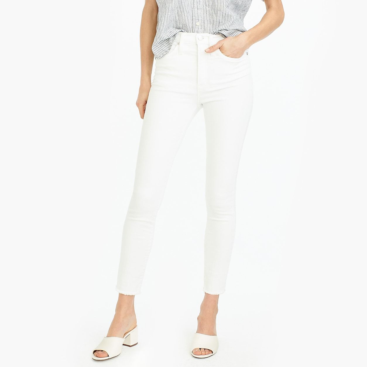 10" highest-rise toothpick jean in white | J.Crew US