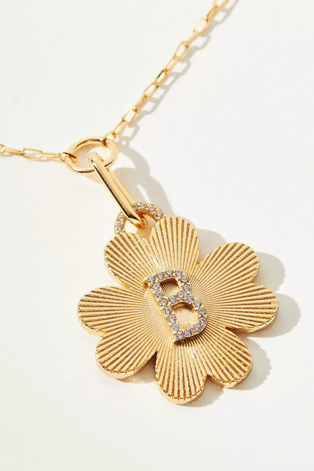 Monogram Clover Charm Necklace | Anthropologie (US)