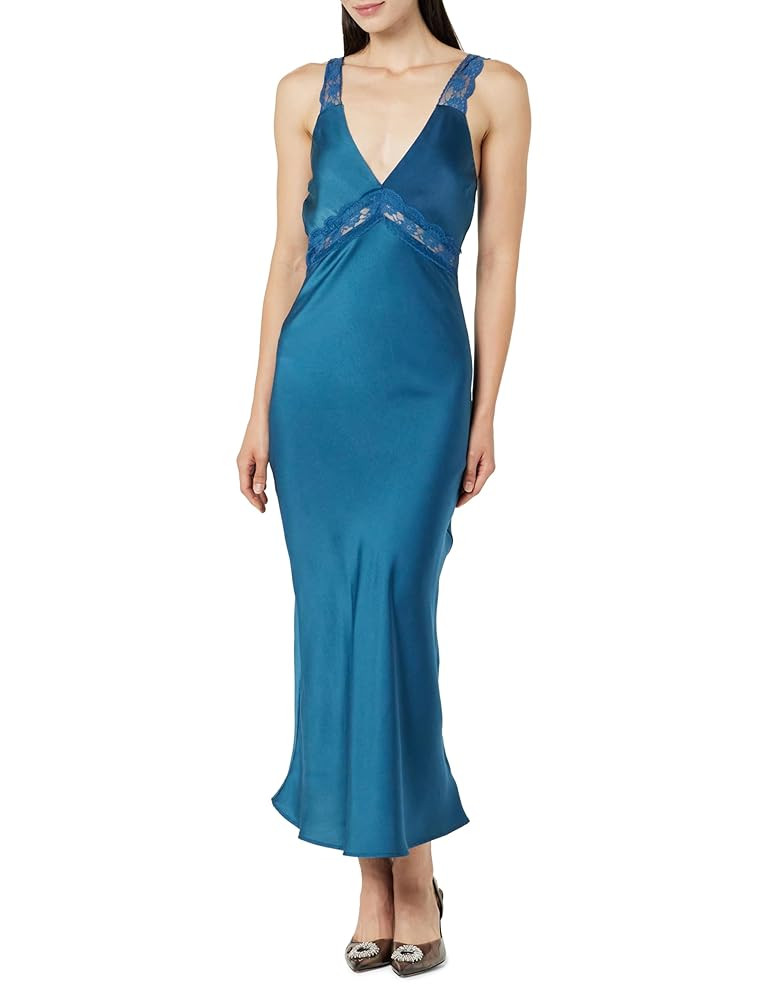 The Drop Women's Valentina Lace-Trimmed Slip Dress | Amazon (US)