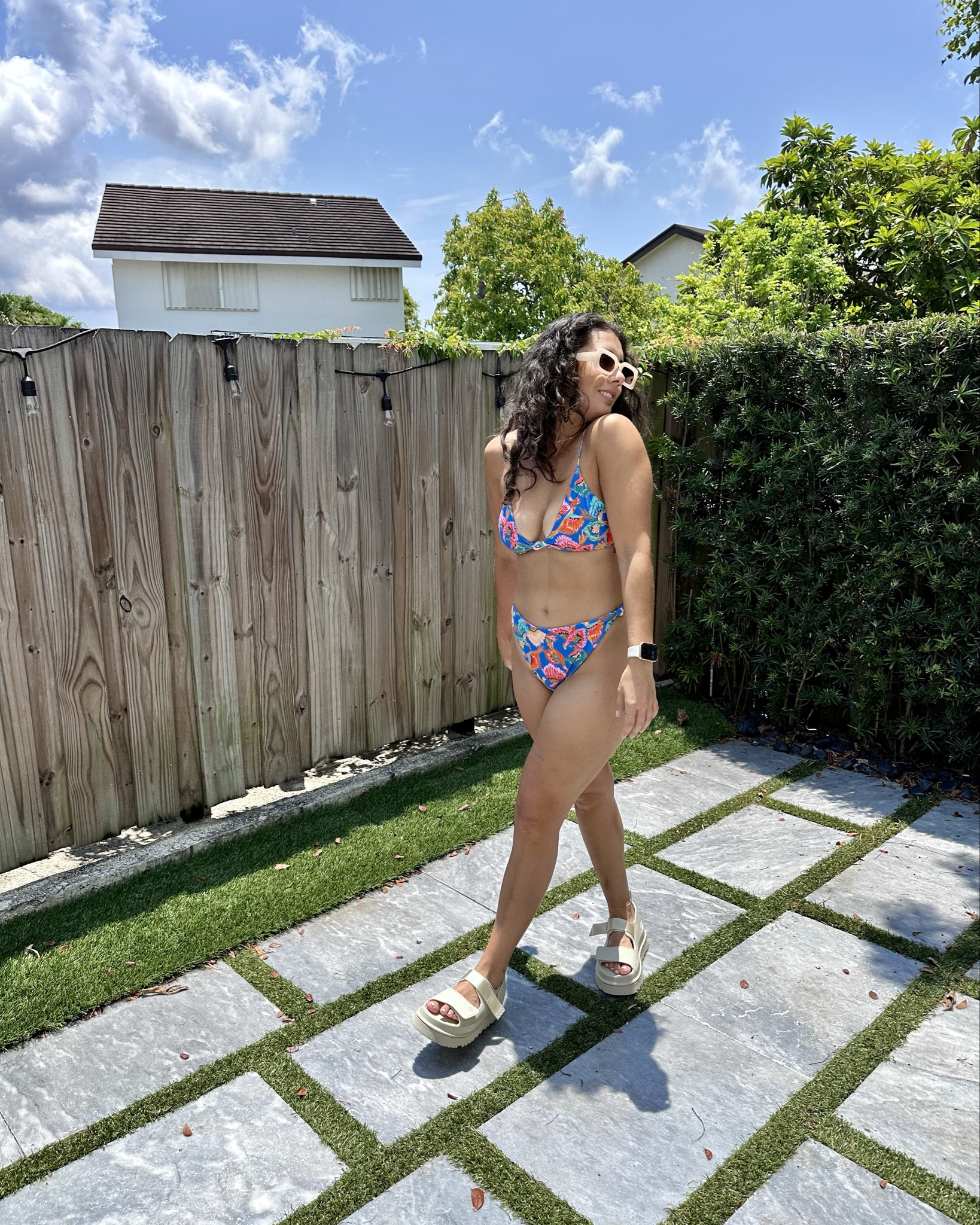 @skatie continues to be my favorite place to buy bathing suits 😍

And these @uggs sandals omg 

#LTKSwim #LTKShoeCrush