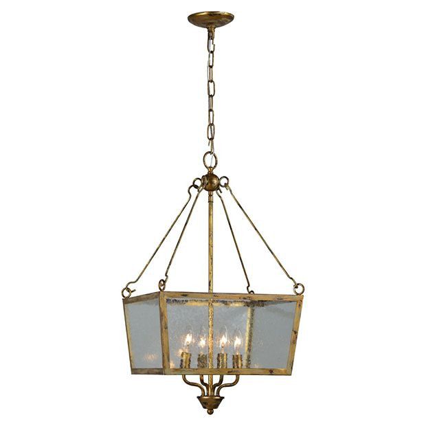 Modern Metal and Glass Chandelier | Antique Farm House