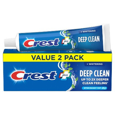 Crest + Deep Clean Complete Whitening Fluoride Toothpaste - Effervescent Mint - 5.4 oz | Target
