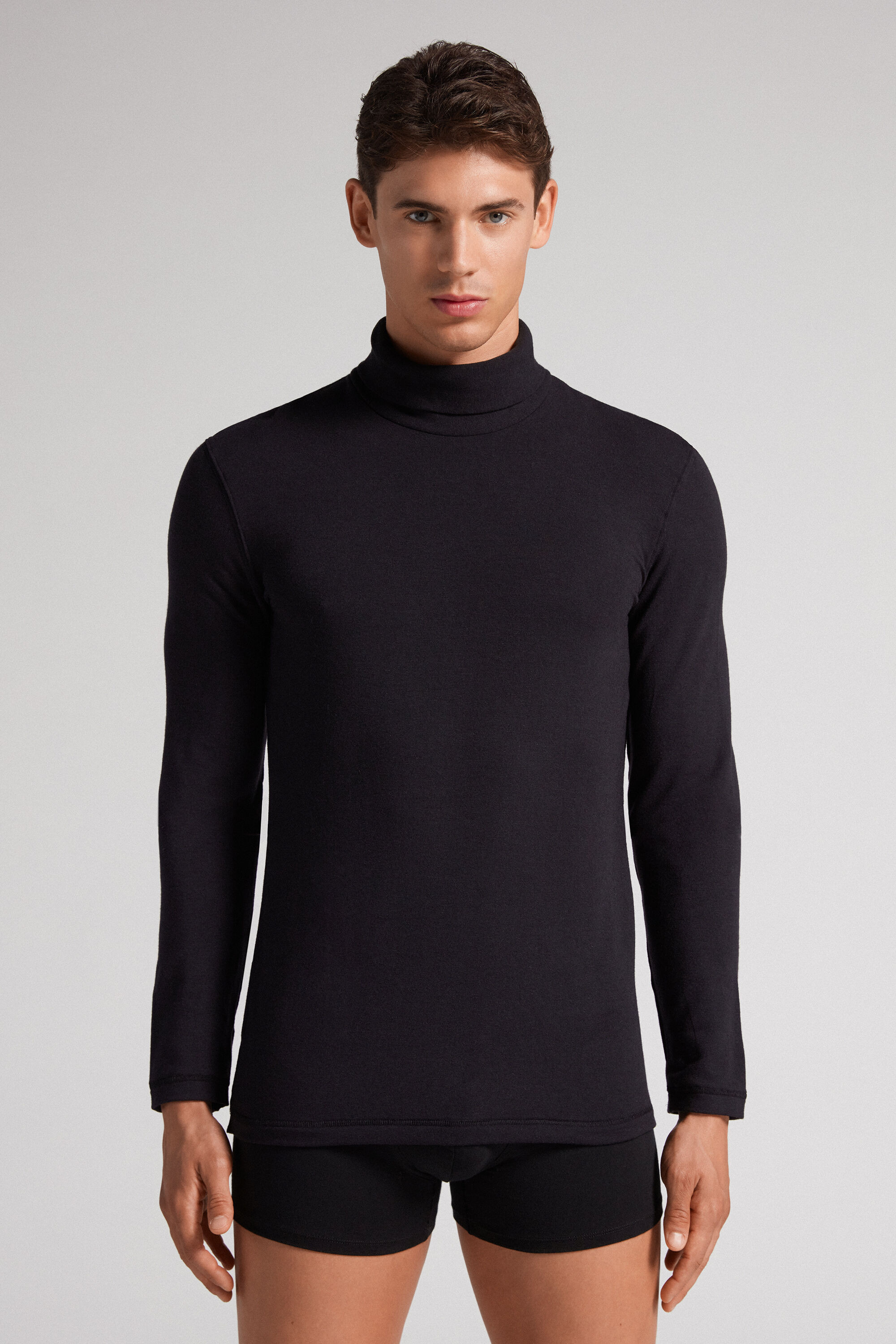 Long-sleeve High-Neck Modal-Cashmere Top - Intimissimi | Intimissimi (US)