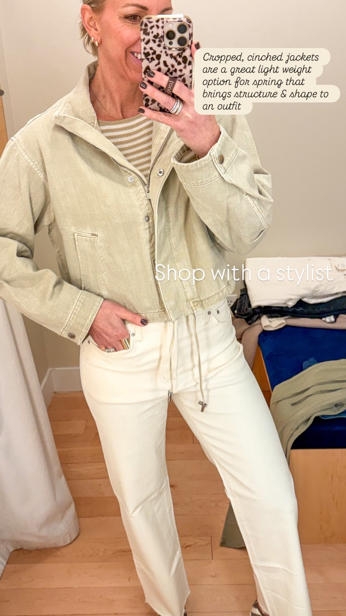 Cropped, cinched jackets are a great light weight option for spring that brings structure & shape to an outfit

#LTKmomlife #LTKootd #LTKgrwm