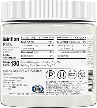 Viva Naturals Organic Coconut Oil - Unrefined, Cold-Pressed Extra Virgin Coconut Oil, USDA Organi... | Amazon (US)