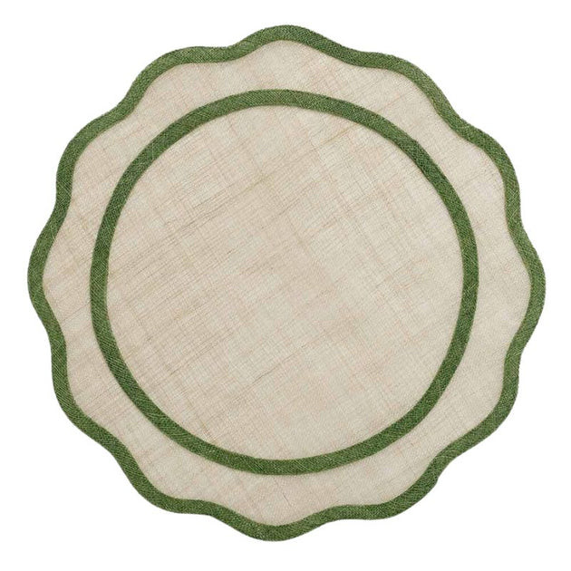 Summer Scallop Placemats - Green | Cailini Coastal