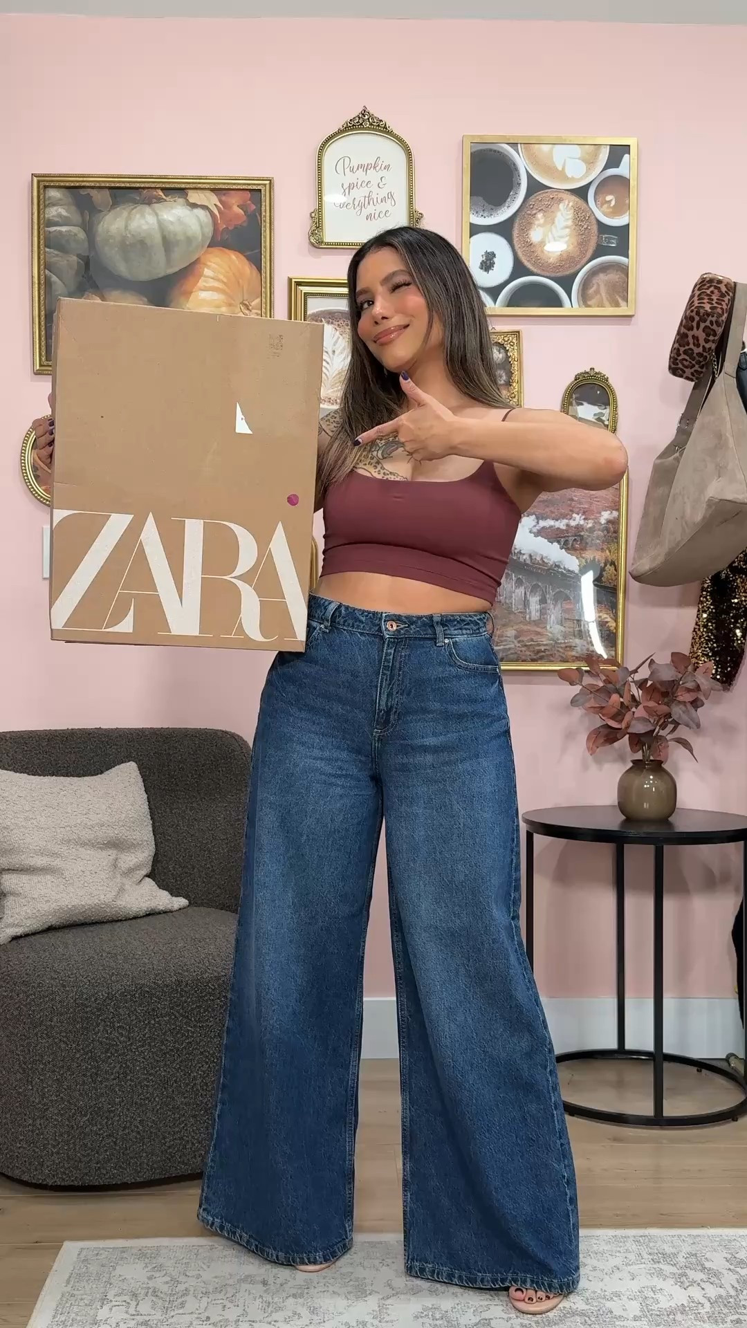 Zara new in 🛍️✨🪩
Feather top M
Faux leather pants M
Sparkle denim 30
Blazer pants set M (sorry sold out) 

#LTKHoliday #LTKCyberWeek #LTKootd