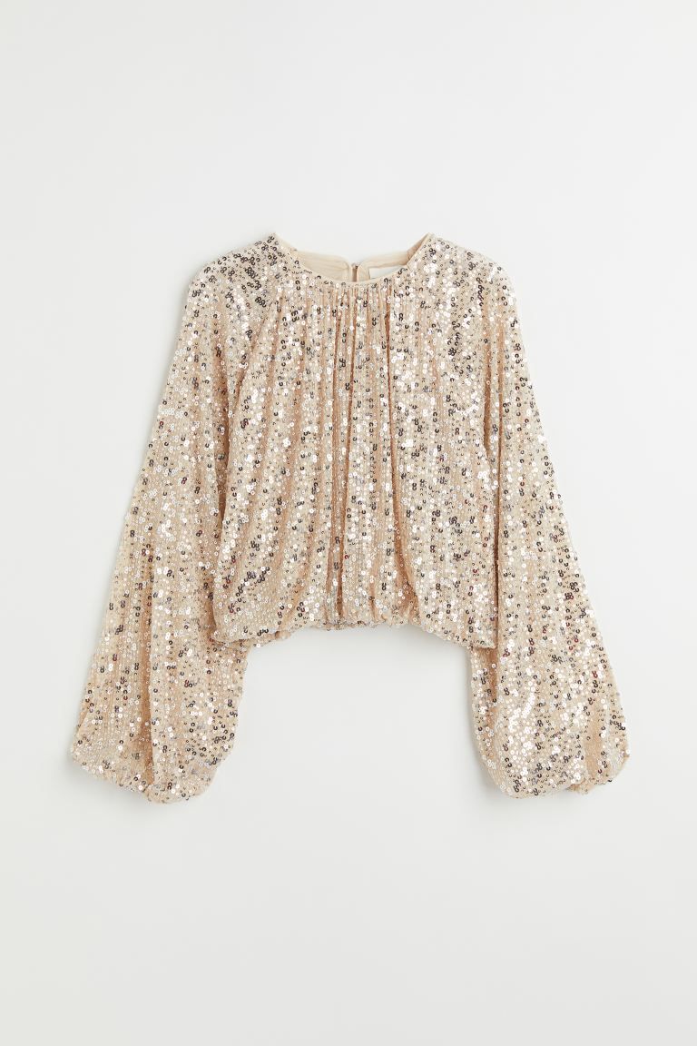 Sequined Crop Blouse | H&M (US + CA)