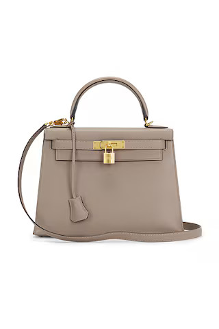 FWRD Renew Hermes Epsom Kelly 28 Handbag in Gris Asphalt | FWRD | FWRD 