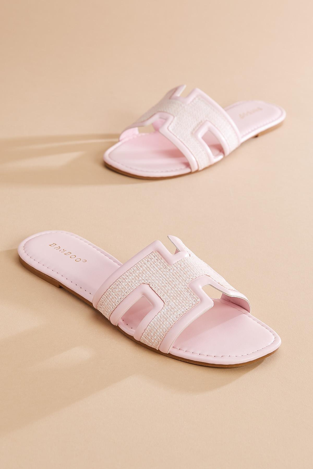 pink h band sandals | Versona