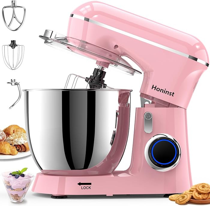 Honinst Stand Mixer, 6.5QT 10-Speed Tilt-Head 3-IN-1 Electric Food Mixer | Amazon (US)