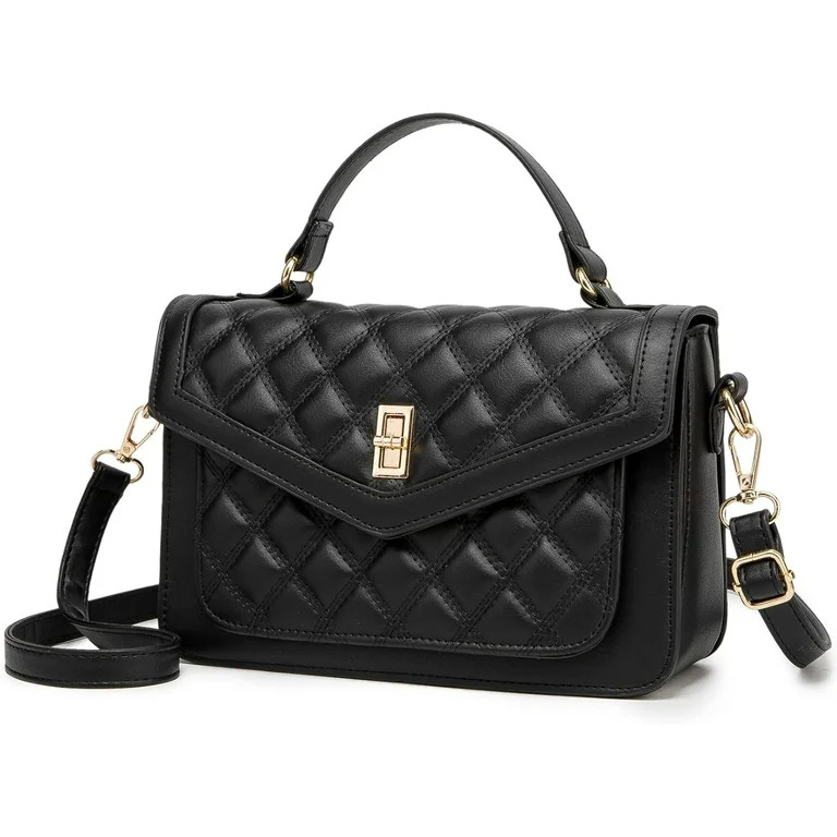 Crossbody Bags for Women Pu Leather Shoulder Bag Womens Quilted Satchel with Handle Ladies Purse ... | Walmart (US)