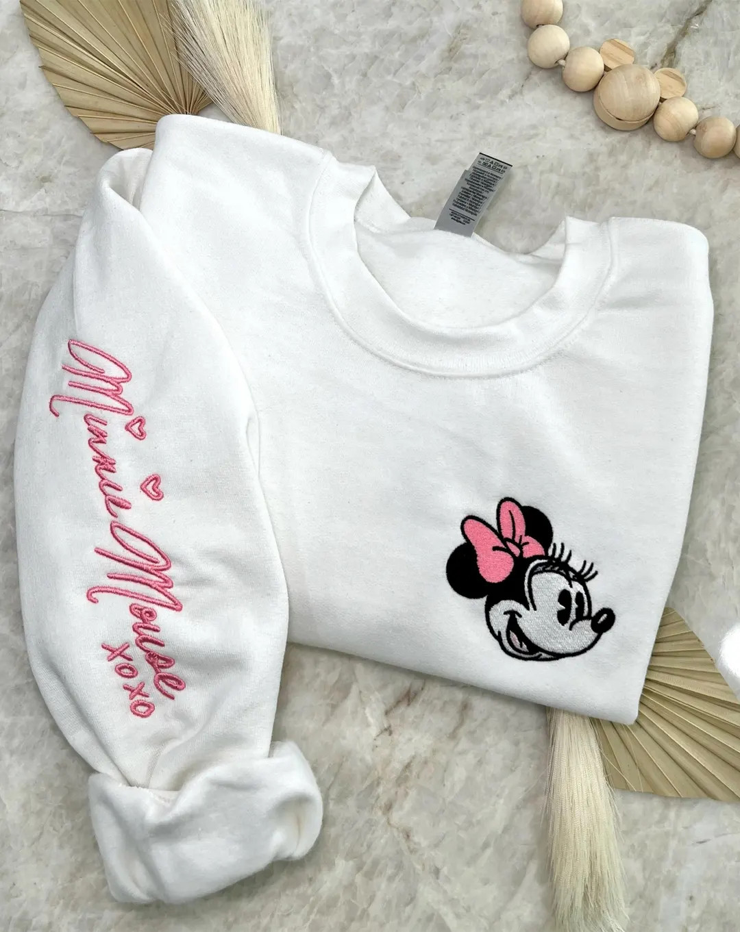 Minnie Mouse Inspired Autograph Crewneck, Embroidery, Sweater, Sleeve Embroidery, Signature, Magi... | Etsy (US)