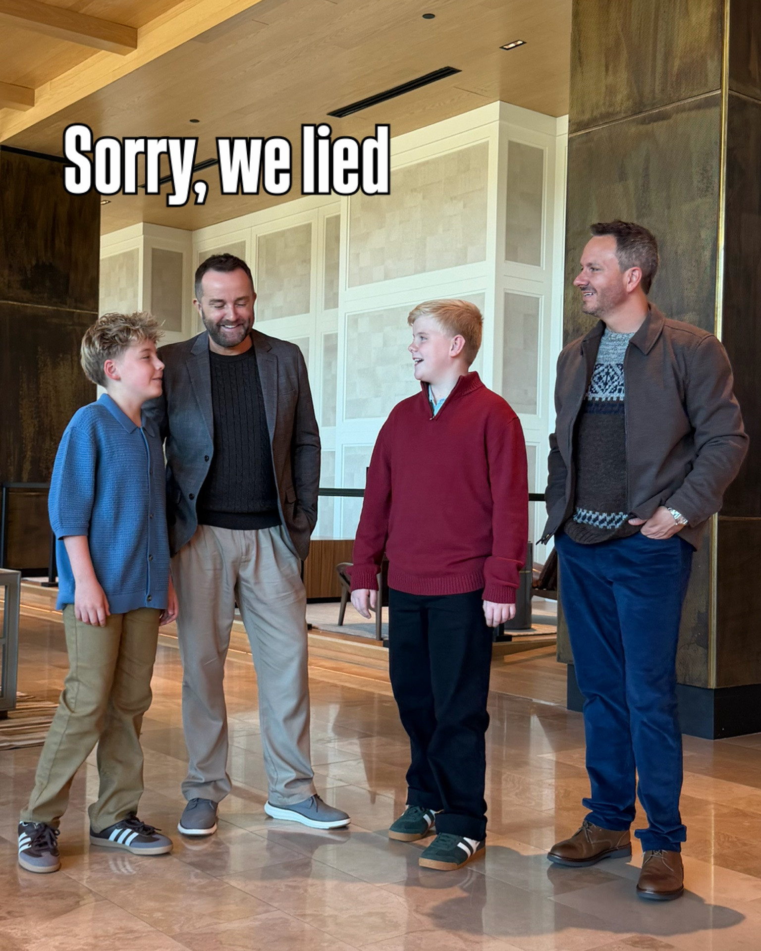 sorry, we lied

#LTKKids #LTKMens