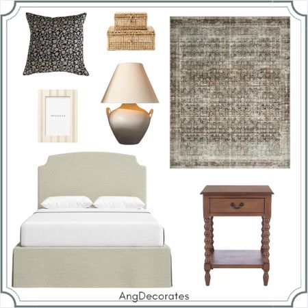 A neutral transitional bedroom with layered textures and patterns. 

#LTKhome