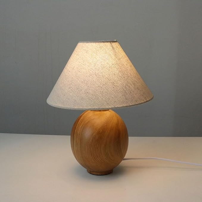 Unique Table Lamps Table lamp for Living Room Solid Wood Bedside Table lamp, Linen Night Light, M... | Amazon (US)